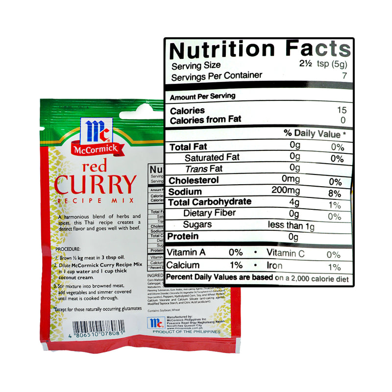 McCormick Seasoning Mix Red Curry 35g