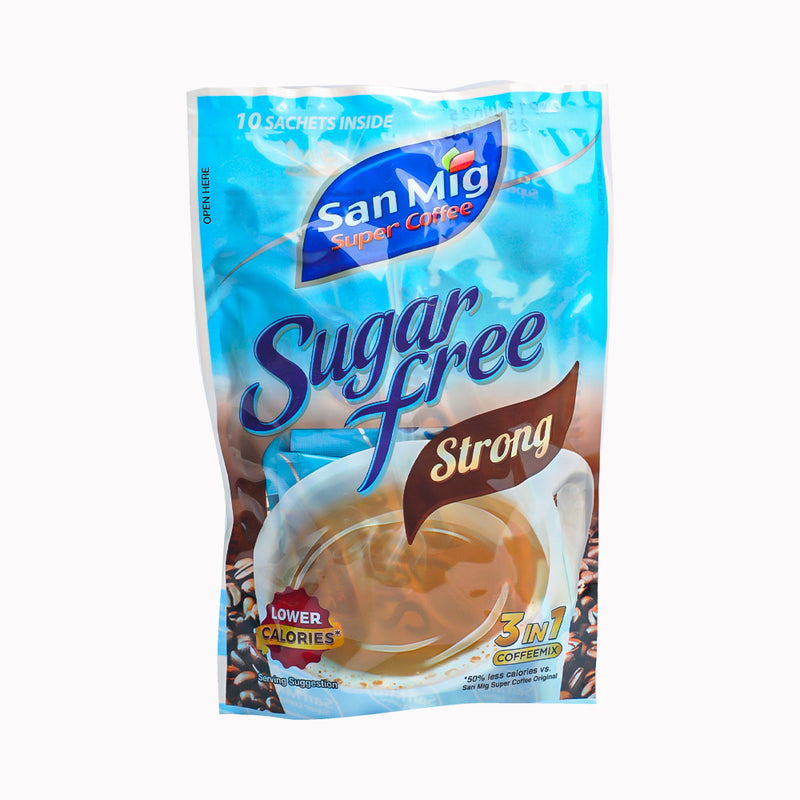 San Mig Coffee Instant 3in1 Coffee Mix Sugar-Free Strong 9g x 10's