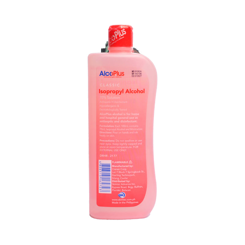 Alcoplus 70% Isopropyl Alcohol Classic 500ml