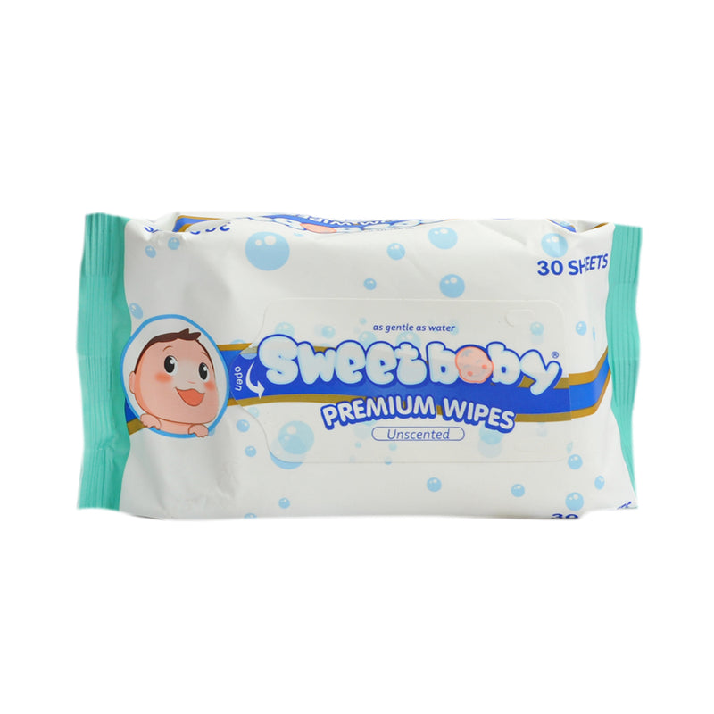 Sweet Baby Premium Wipes For Hands And Faces 30 Sheets