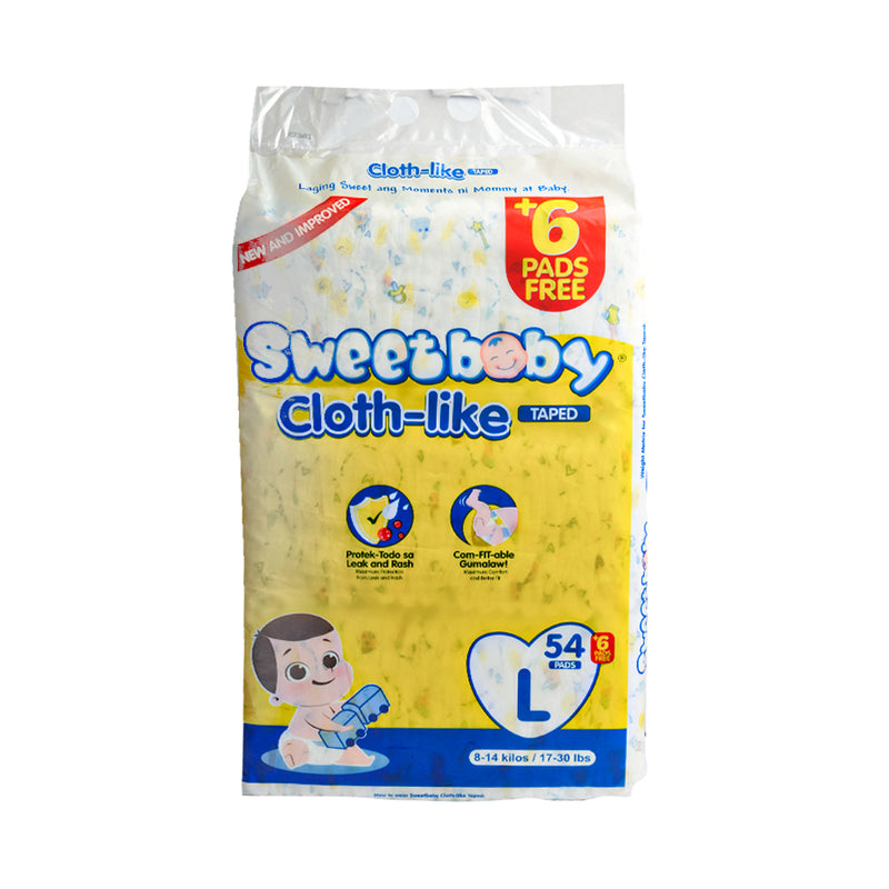 Sweet Baby Diapers Jumbo Pack Large 54's + 6 Free Pads