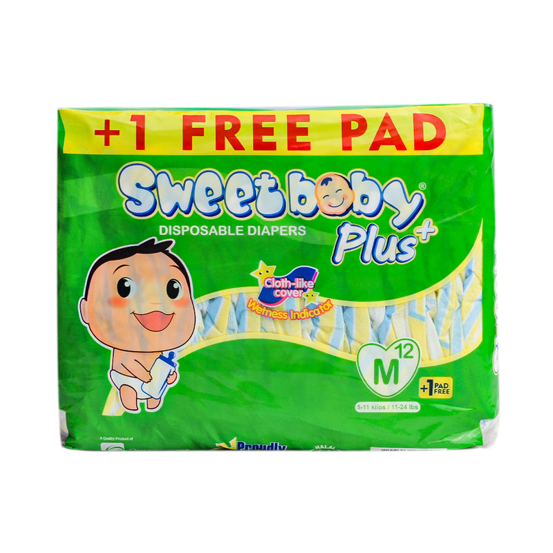 Sweet Baby Plus Disposable Diapers Travel Pack Medium 12's