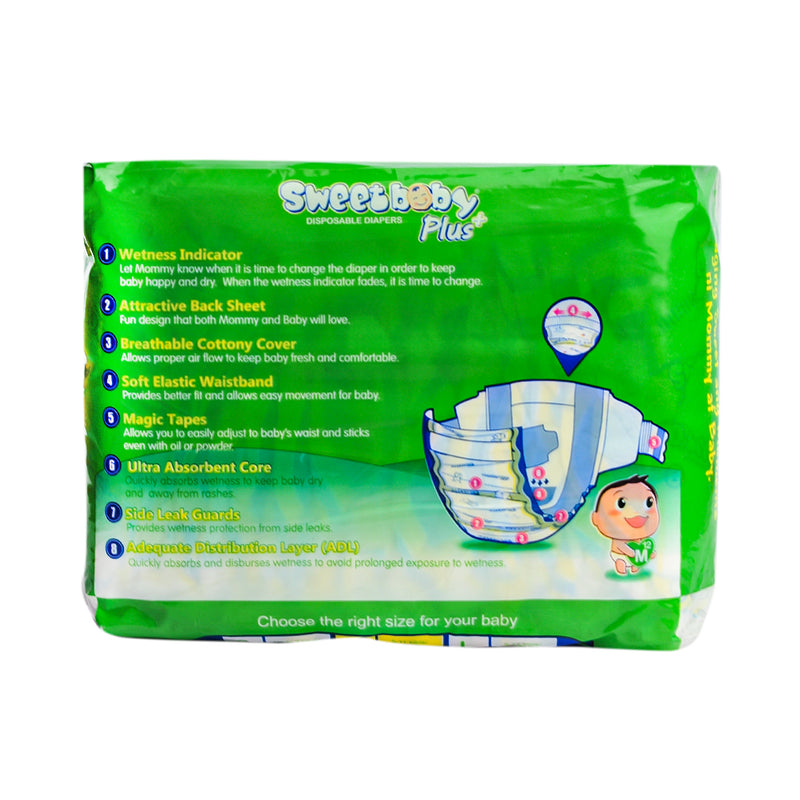 Sweet Baby Plus Disposable Diapers Travel Pack Medium 12's