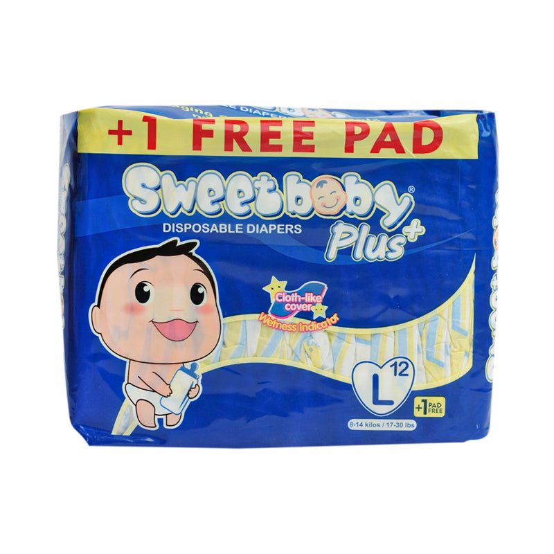 Sweet Baby Plus Disposable Diapers Travel Pack Large 12's + 1