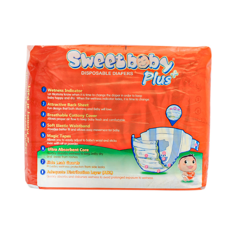 Sweet Baby Plus Disposable Diapers Travel Pack XL 12's + 1