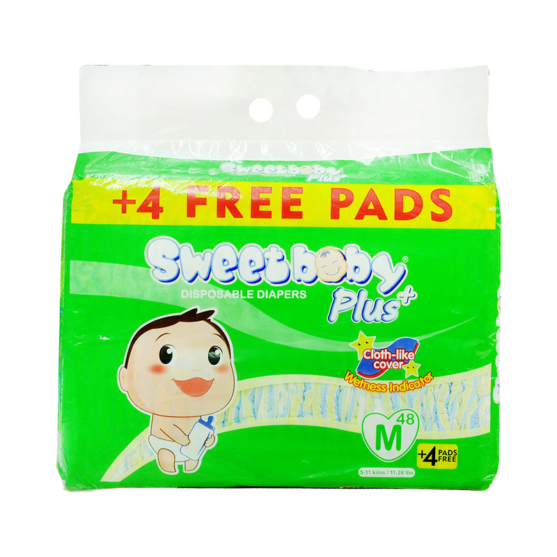 Sweet Baby Plus Disposable Diapers Jumbo Pack Medium 48's