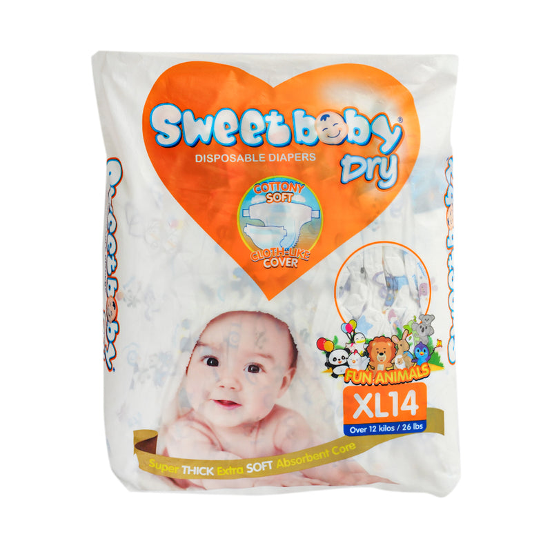 Sweet Baby Dry Disposable Diapers Travel Pack XL 14's