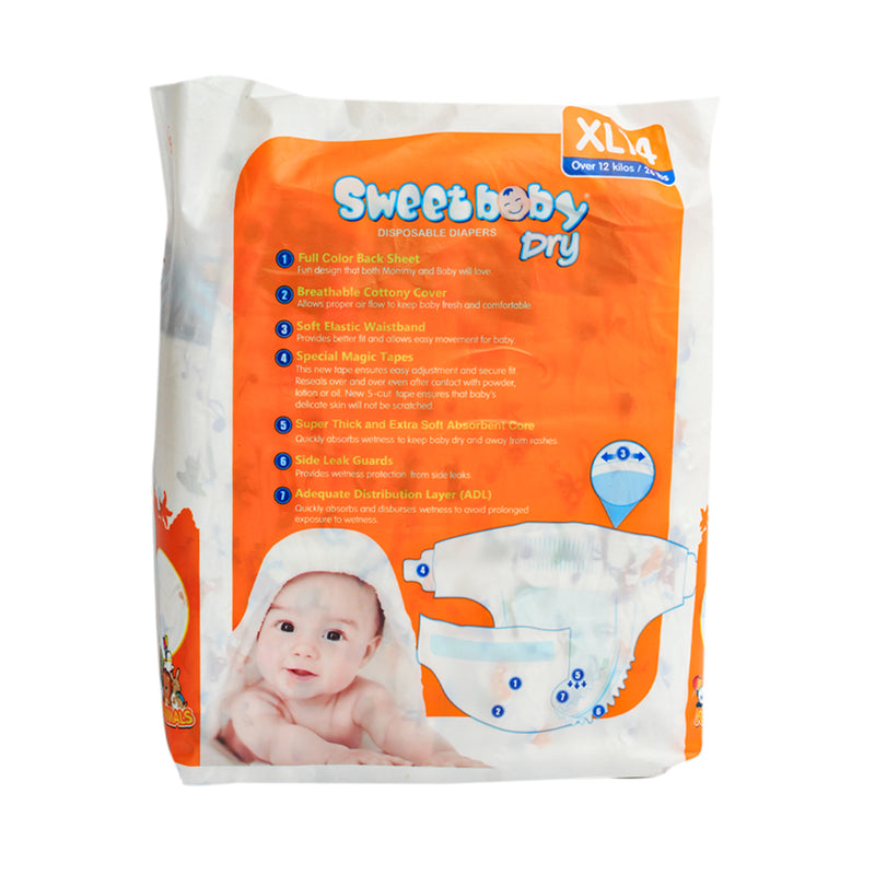 Sweet Baby Dry Disposable Diapers Travel Pack XL 14's