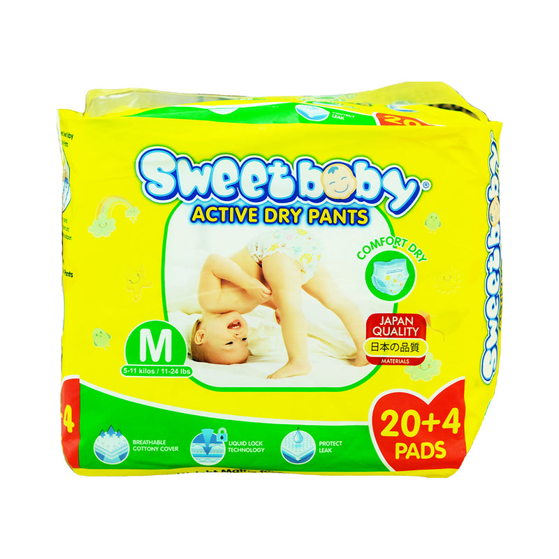 Sweet Baby Active Dry Pants Medium 20's + 4 Pads