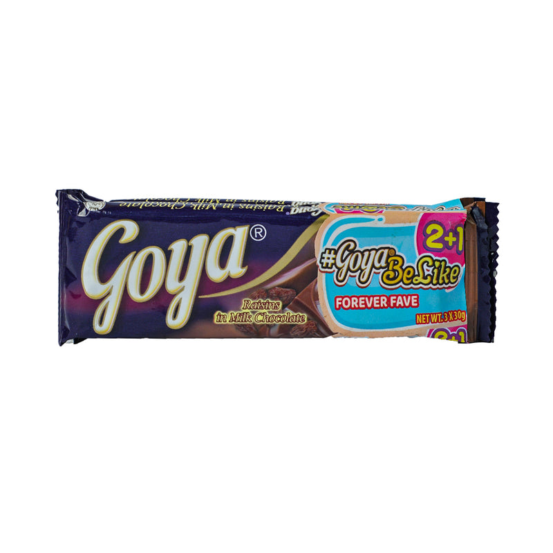 Goya Raisins Milk Chocolate 30g 2's + 1