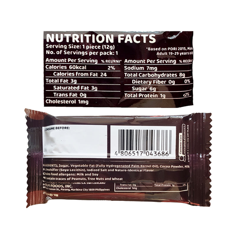 Goya Bar Dark Chocolate 12g