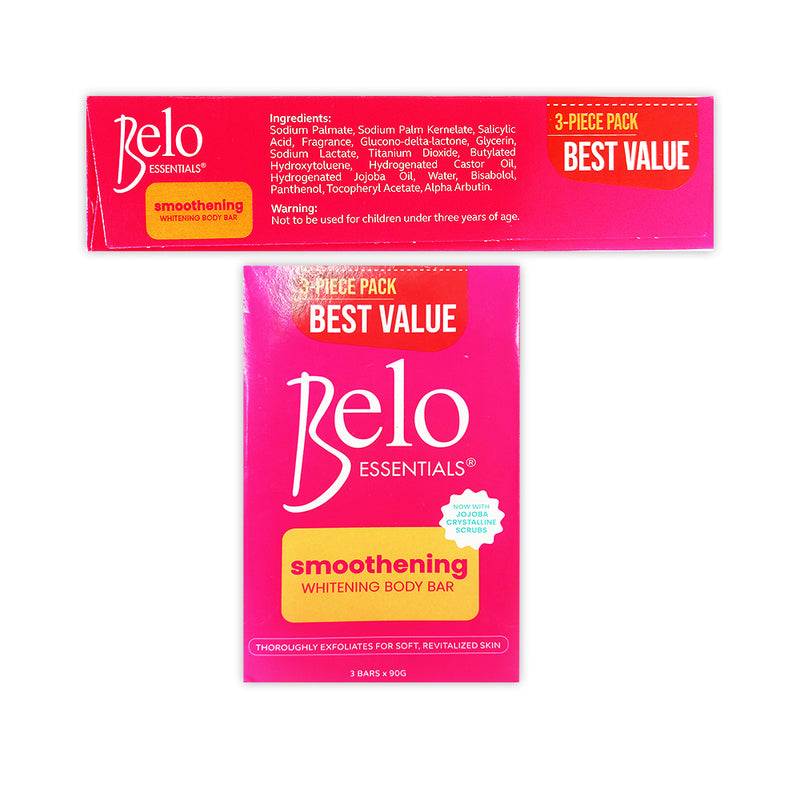 Belo Smoothening And Whitening Body Bar 90g x 3's