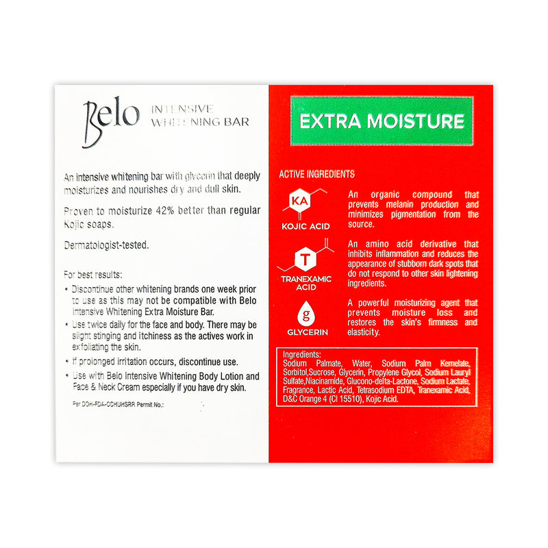 Belo Intensive Whitening Bar Extra Moisture 65g x 2's