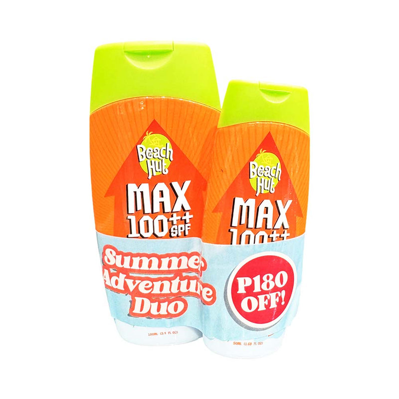 Beach Hut Max 100++ SPF Light Lotion Sunscreen 100ml + 50ml