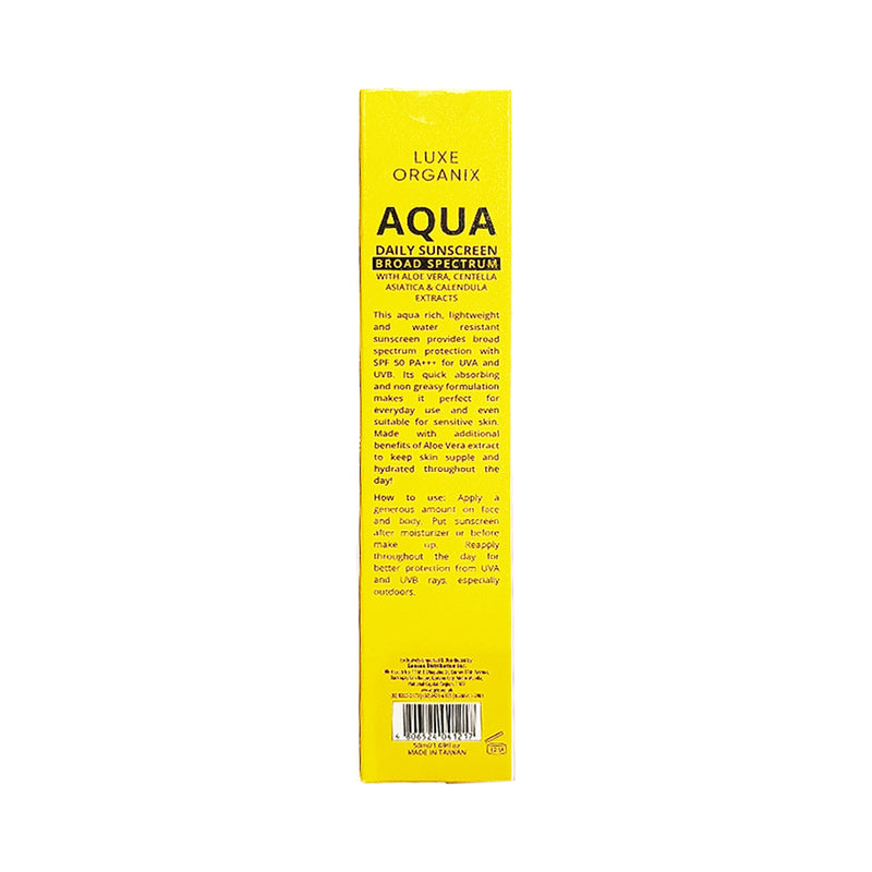 Luxe Organix Aqua Daily Sunscreen SPF50+ PA+++ UVA/UVB Protection 50ml