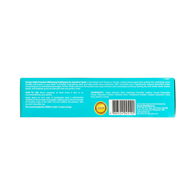 Perfect Smile Premium Whitening Toothpaste Sensitive Mint 120g