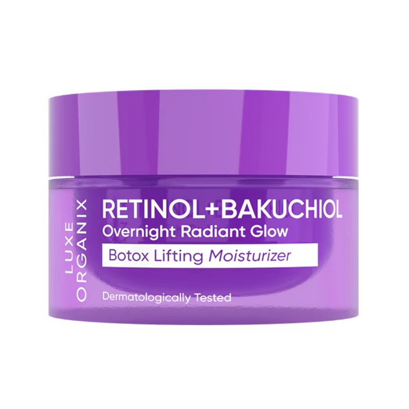 Luxe Organix Retinol + Bakuchiol Overnight Radiant Glow Botox Lifting Moisturizer 50g