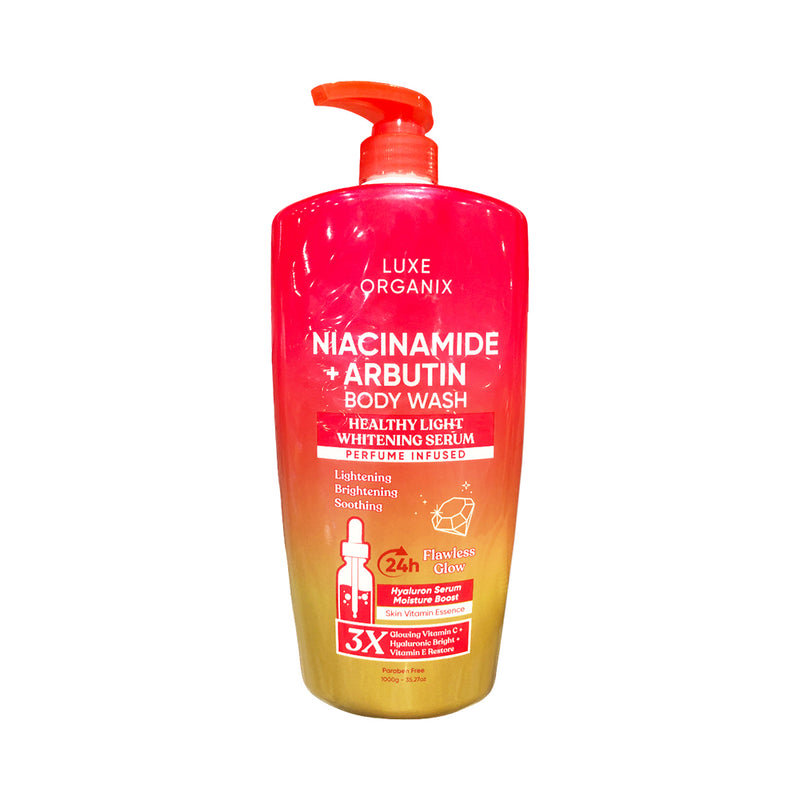 Luxe Organix Niacinamide + Arbutin Body Wash Healthy Light Whitening Serum 1000g