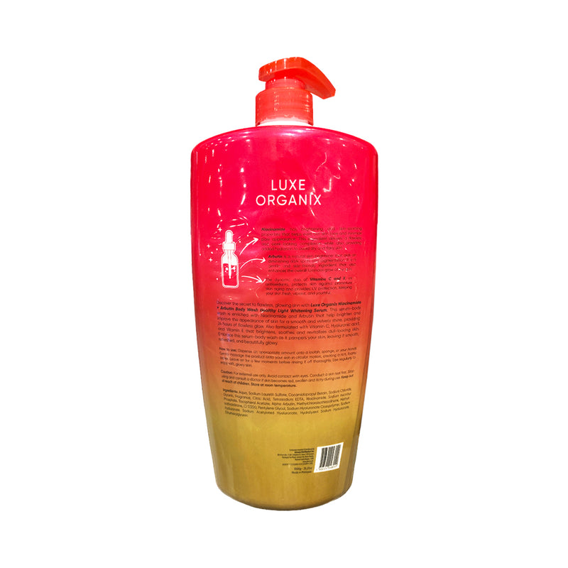 Luxe Organix Niacinamide + Arbutin Body Wash Healthy Light Whitening Serum 1000g