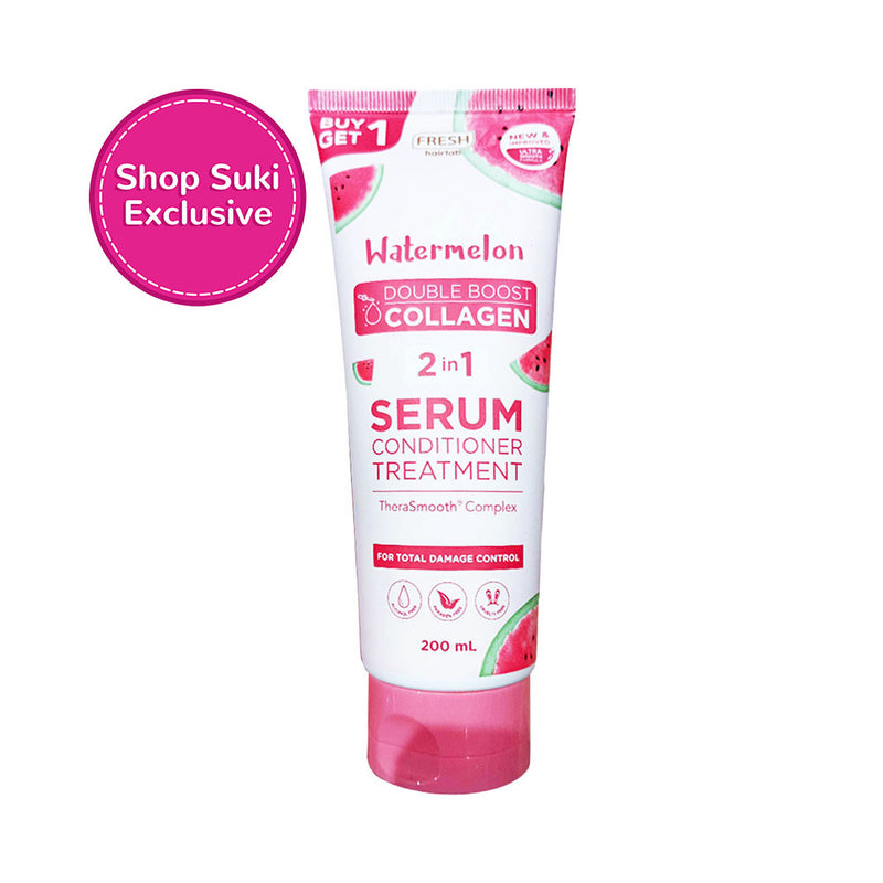 Fresh Hairlab Watermelon Double Boost Collagen 2 in 1 Serum Conditioner Treatment 200ml