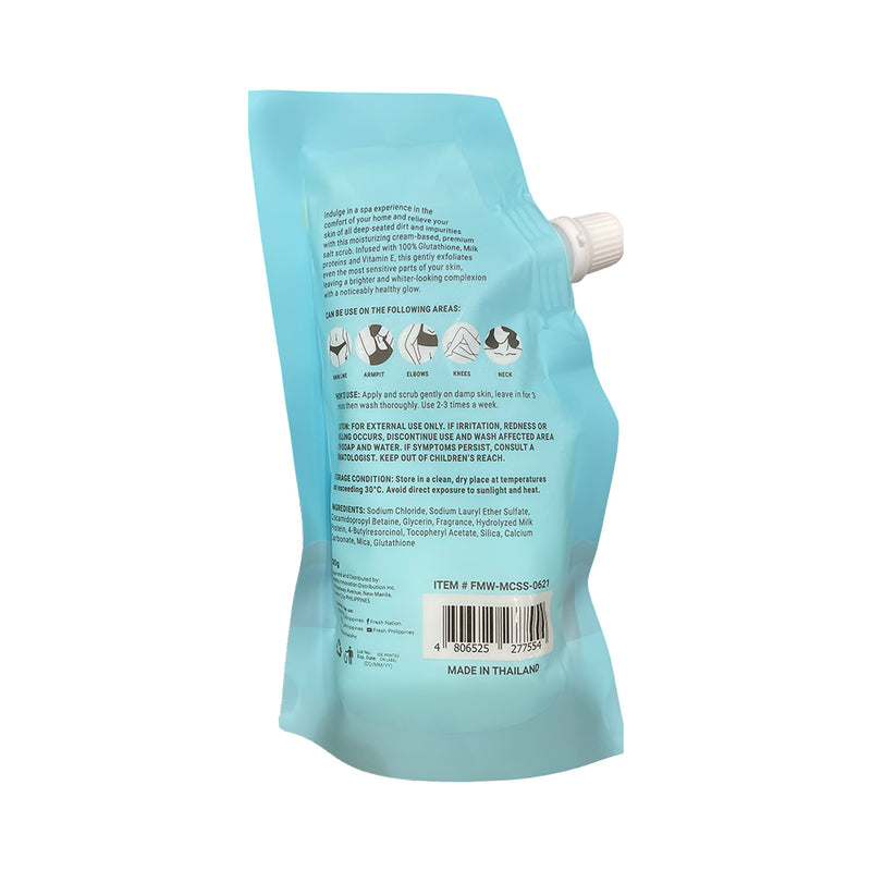 Fresh Skinlab White Milk Glutathione Moisturizing Cream Spa Salt Scrub 300g