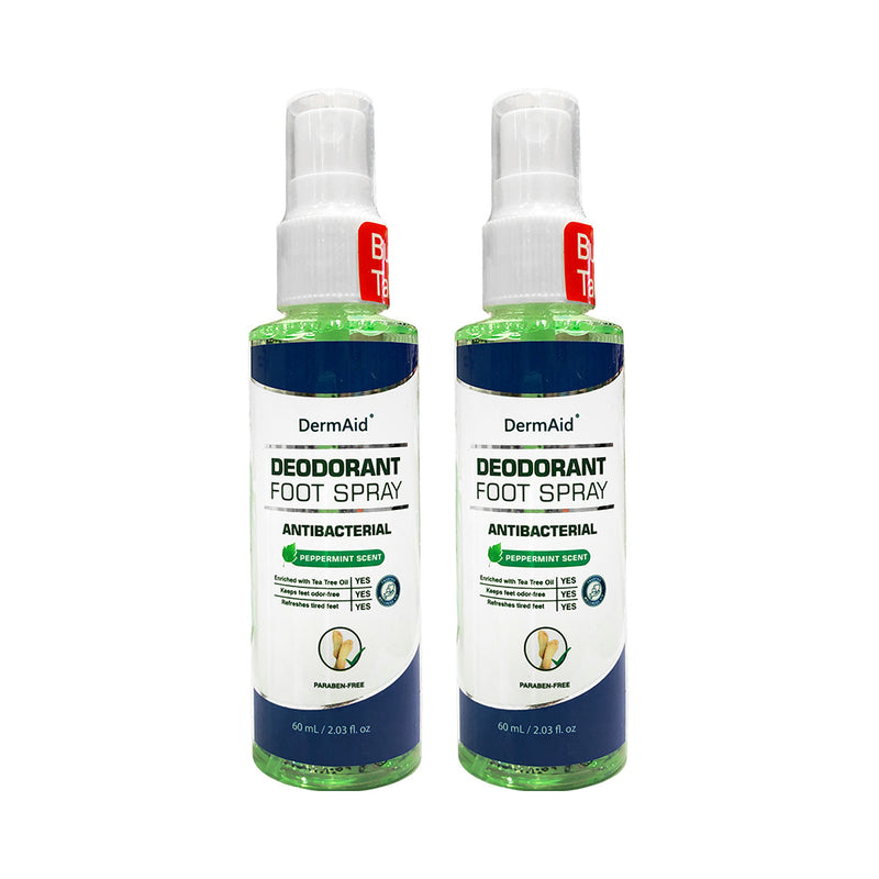 DermAid Deodorant Foot Spray 60ml x 2's