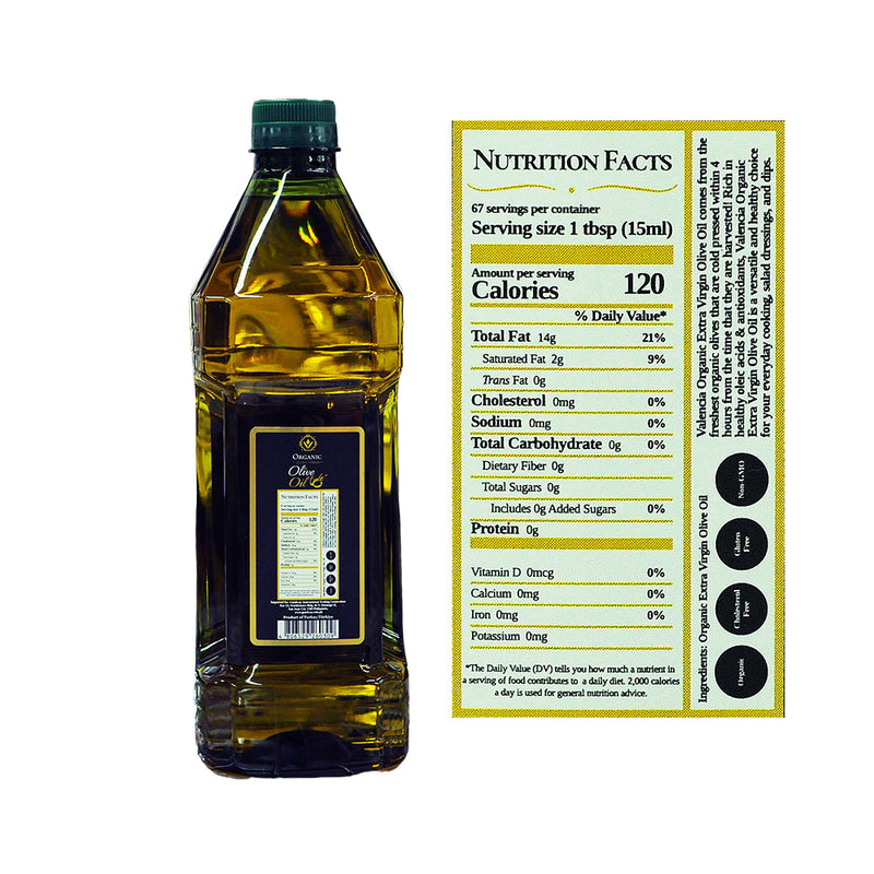 Valencia Organic Extra Virgin Olive Oil 1L