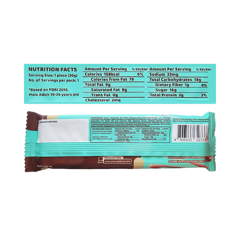 Goya Bar Black Cookie Crunch 30g