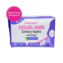Pretty Secret Cooling Anion Sanitary Napkin With Wings Night 10 Pads