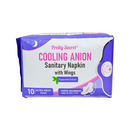 Pretty Secret Cooling Anion Sanitary Napkin With Wings Night 10 Pads