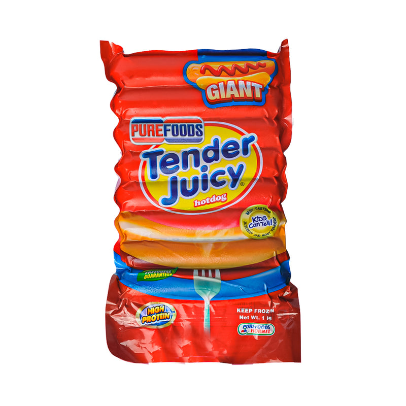 Purefoods Tender Juicy Hotdog Giant Without Pork 1kg