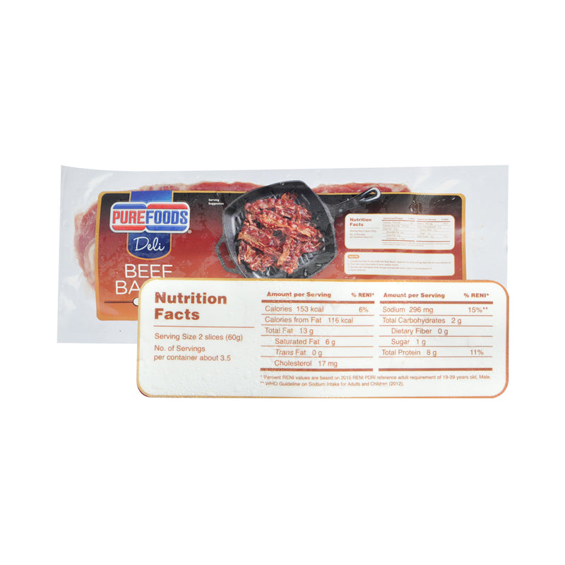 Purefoods Deli Beef Bacon 200g