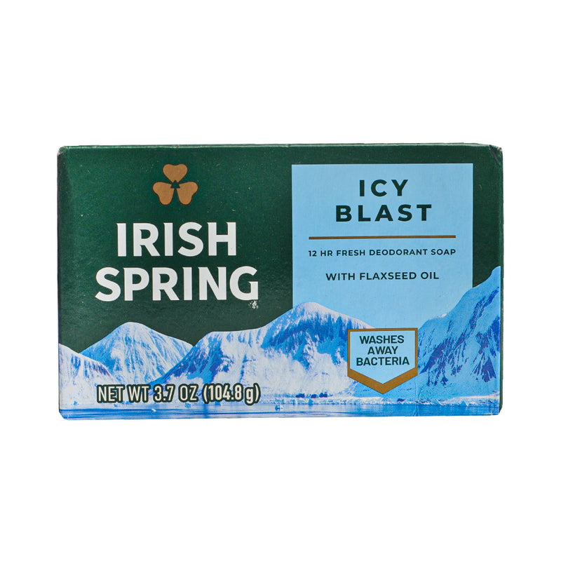 Irish Spring Icy Blast Deodorant Bar Soap 104.8g (3.7oz)