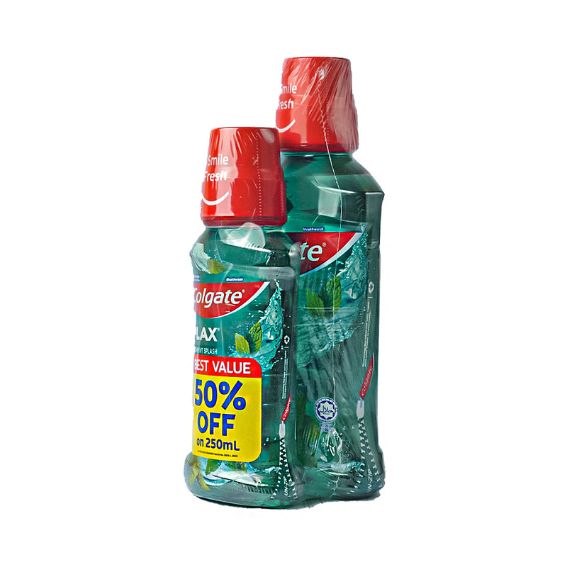 Colgate Plax Mouthwash Fresh Mint Green 500ml + 250ml Free