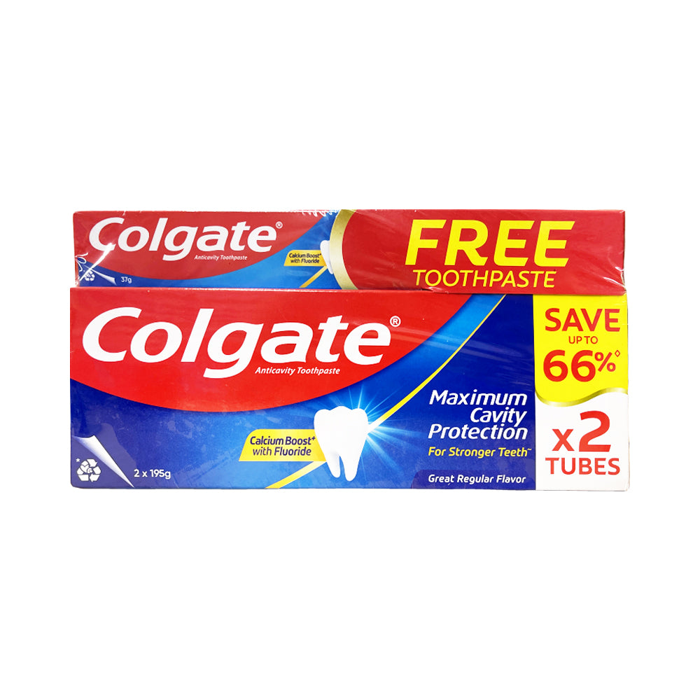 Colgate Toothpaste Great Regular Flavor 195g x 2's + 37g