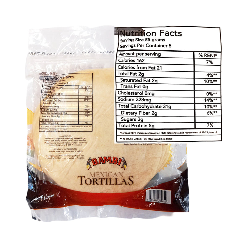 Bambi Mexican Tortilla Small 300g