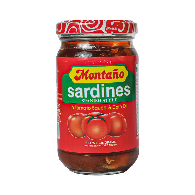 Montaño Sardines Spanish Style In Tomato Sauce And Corn Oil 228g