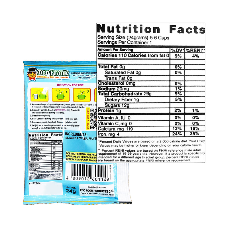 Don Frank Gulaman Powder Unflavored 24g