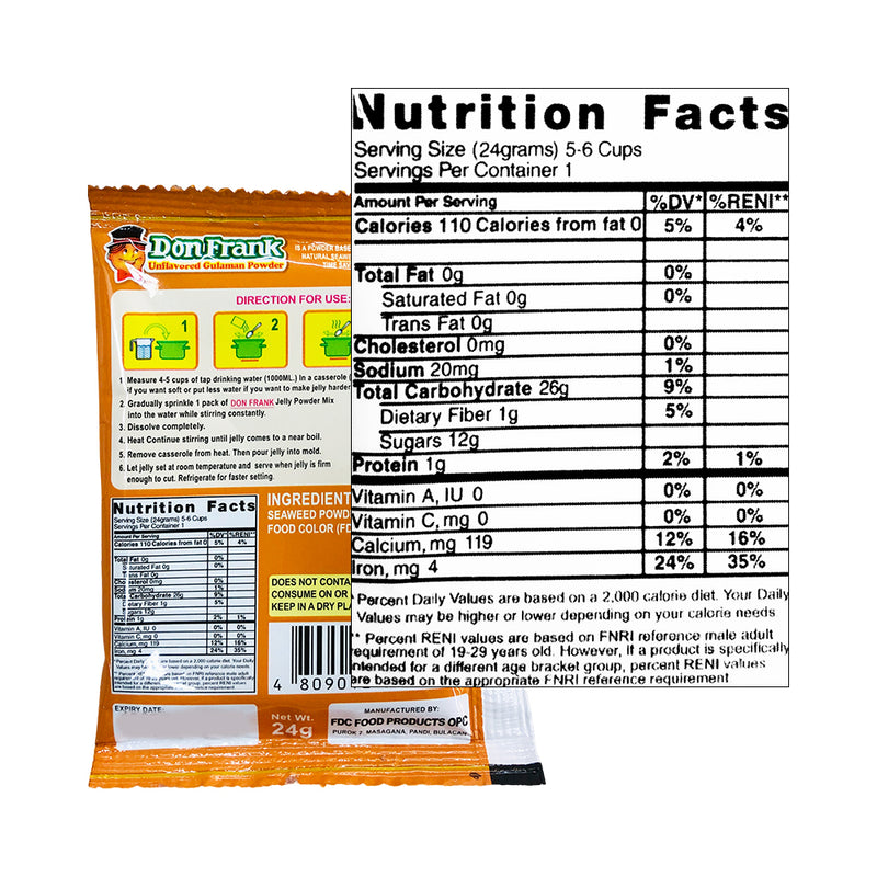 Don Frank Gulaman Powder Unflavored 24g