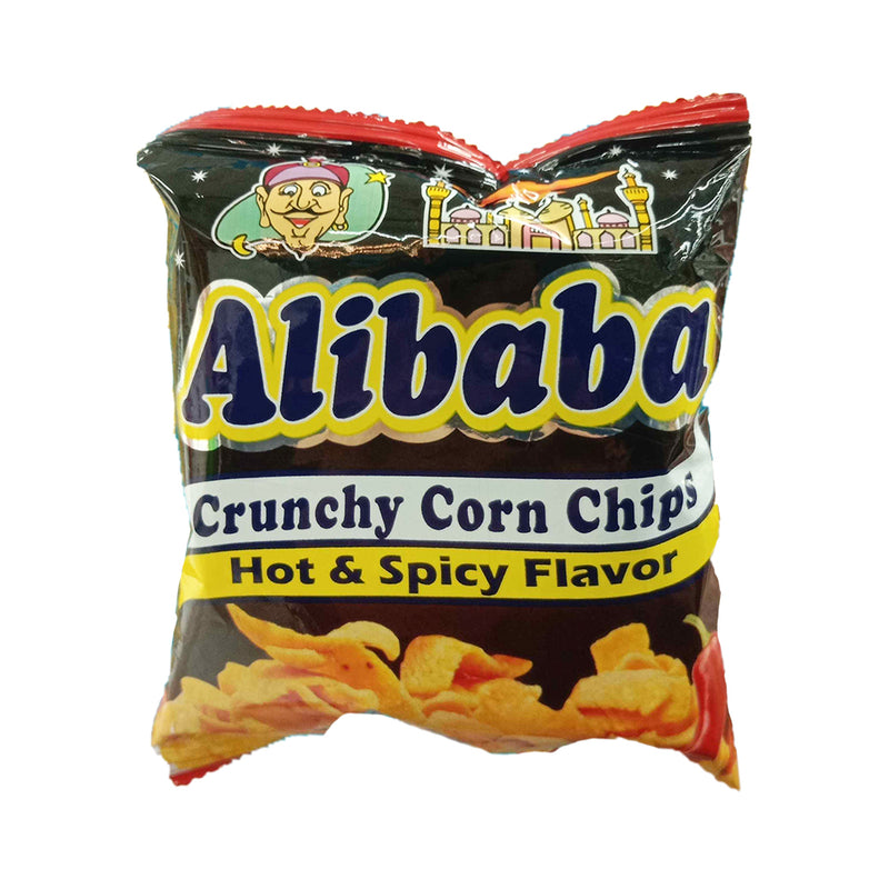 Alibaba Crunchy Corn Chips Hot & Spicy 30g