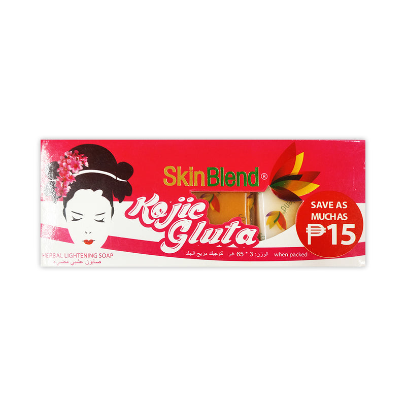 SkinBlend Kojic Acid Gluta Herbal Lightening Soap 65g x 3's