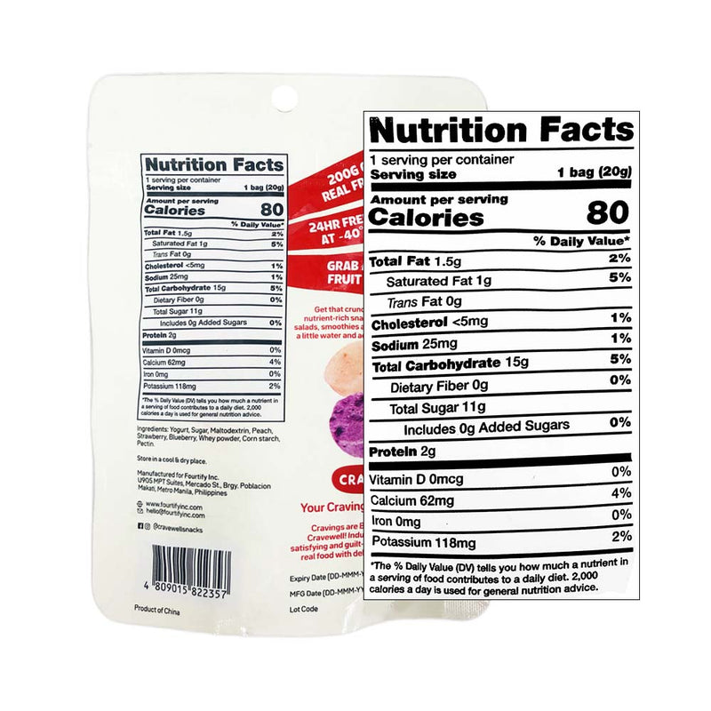 Cravewell Fruit Crunch Yogurt Sphere 20g