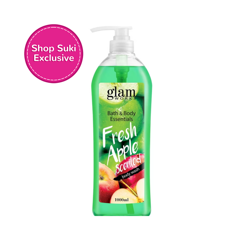 Glamworks Bath And Body Essentials Fresh Apple Scented Body Wash 1L