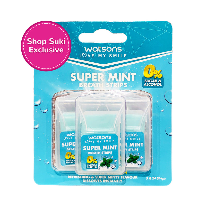 Watsons Love My Smile Breath Strips 3 x 24 Strips