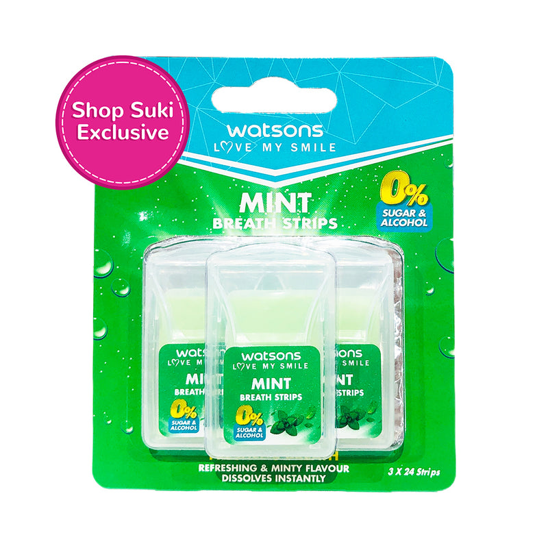 Watsons Love My Smile Breath Strips 3 x 24 Strips