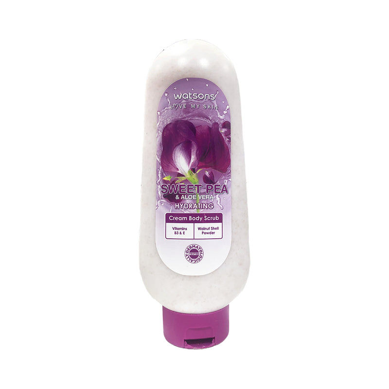 Watsons Love My Skin Sweet Pea And Aloe Vera Hydrating Cream Body Scrub 535ml