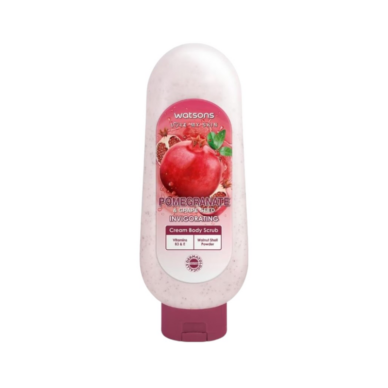 Watsons Love My Skin Pomegranate And Grape Seed Invigorating Cream Body Scrub 535ml