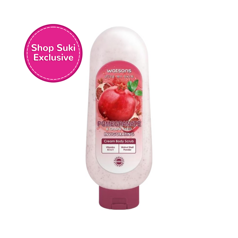 Watsons Love My Skin Pomegranate And Grape Seed Invigorating Cream Body Scrub 535ml