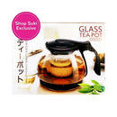 Izumi Glass Tea Pot with Strainer Black 700ml