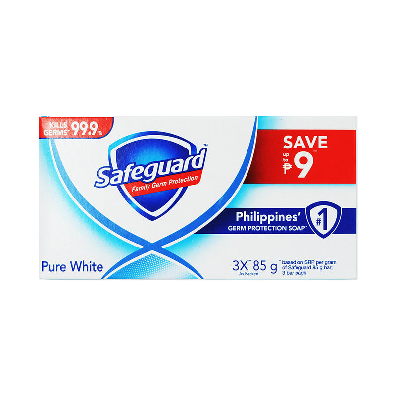 Safeguard Soap Pure White 3pid Pack 85g x 3's